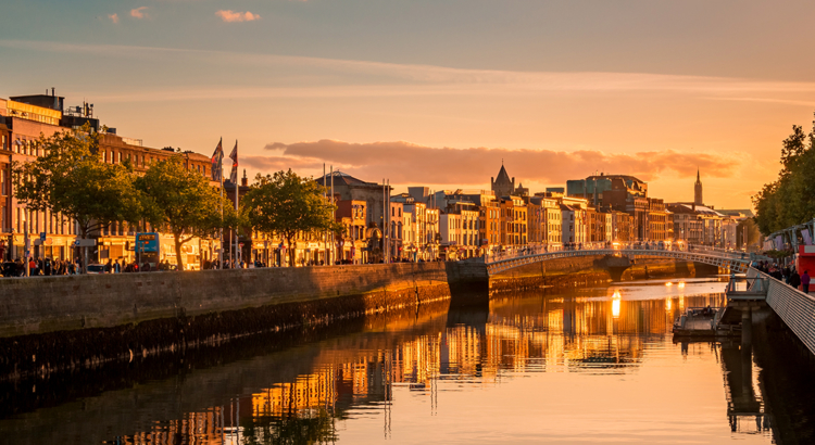 Irland Dublin Sonnenuntergang
